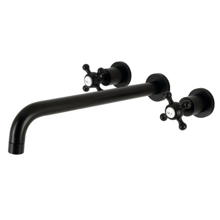 Kingston Brass KS8040BX Wall Mount Tub Faucet, Matte Black KS8040BX
